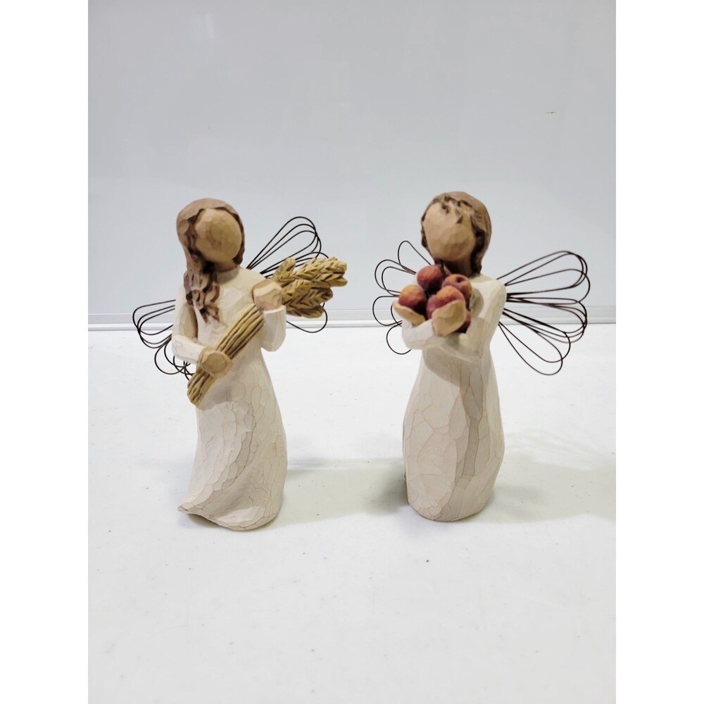 Set Of 2 Willow Tree Angels of Autumn & Good Health